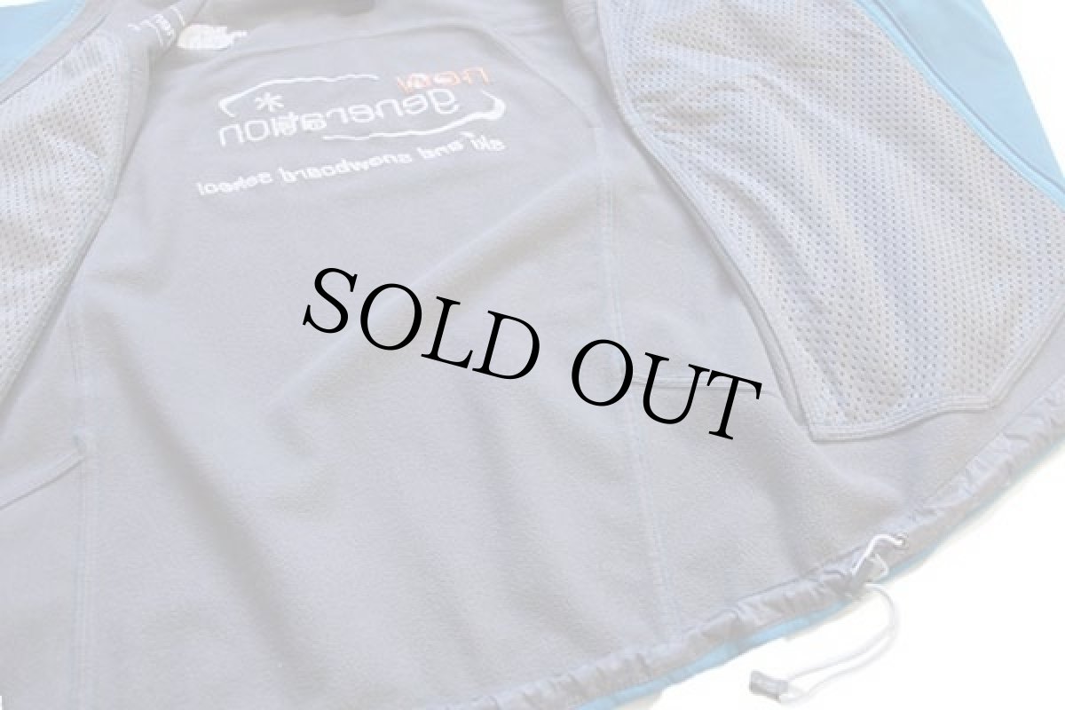 画像5: 00s THE NORTH FACEノースフェイス new generation 刺繍 APEX ソフトシェルジャケット 水色 S (5)