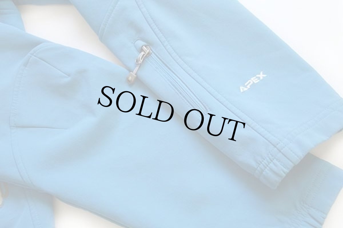 画像6: 00s THE NORTH FACEノースフェイス new generation 刺繍 APEX ソフトシェルジャケット 水色 S (6)