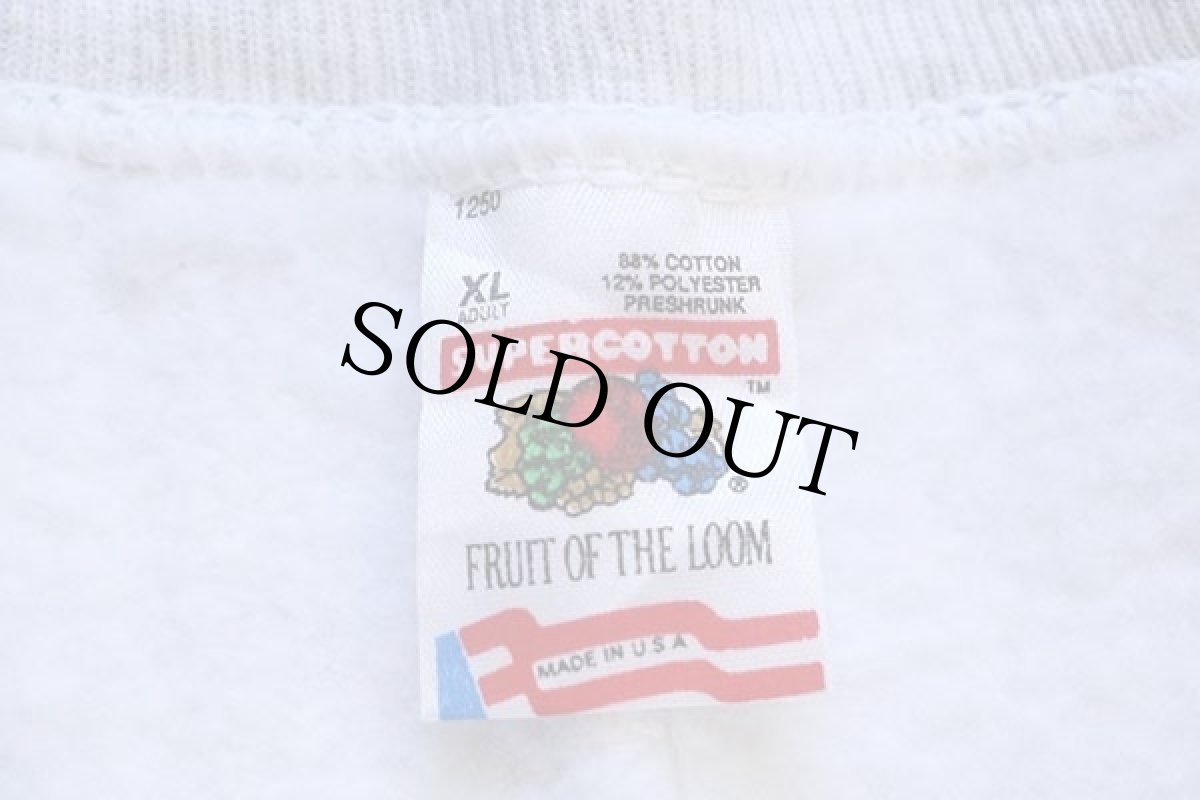 画像4: 90s USA製 COMMERCE 刺繍 スウェット 杢ライトグレー XL (4)