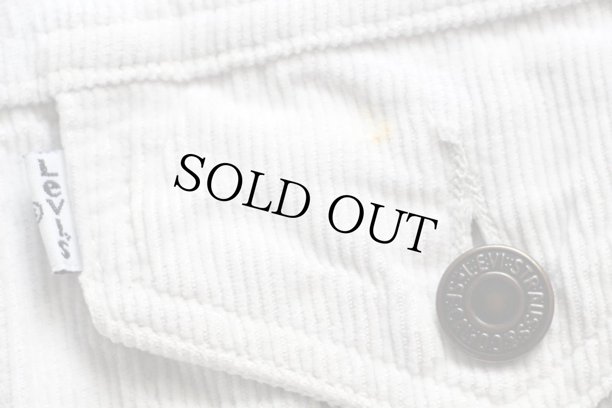 画像5: 90s Levi'sリーバイス 70500 コーデュロイジャケット 白 M★ユーロ (5)