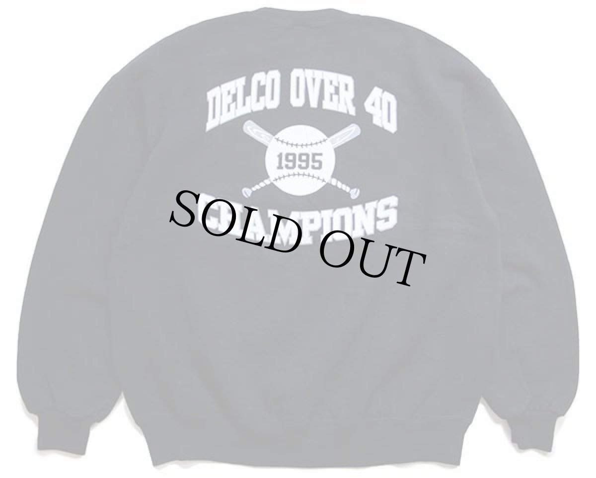 画像2: 90s USA製 RUSSELLラッセル LANTERN SOFTBALL 両面プリント 前V スウェット 黒 XL (2)