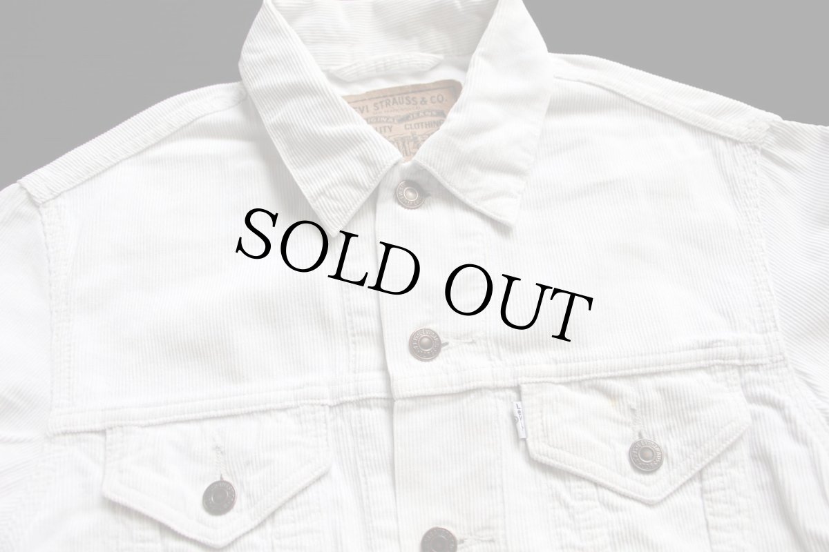 画像3: 90s Levi'sリーバイス 70500 コーデュロイジャケット 白 M★ユーロ (3)