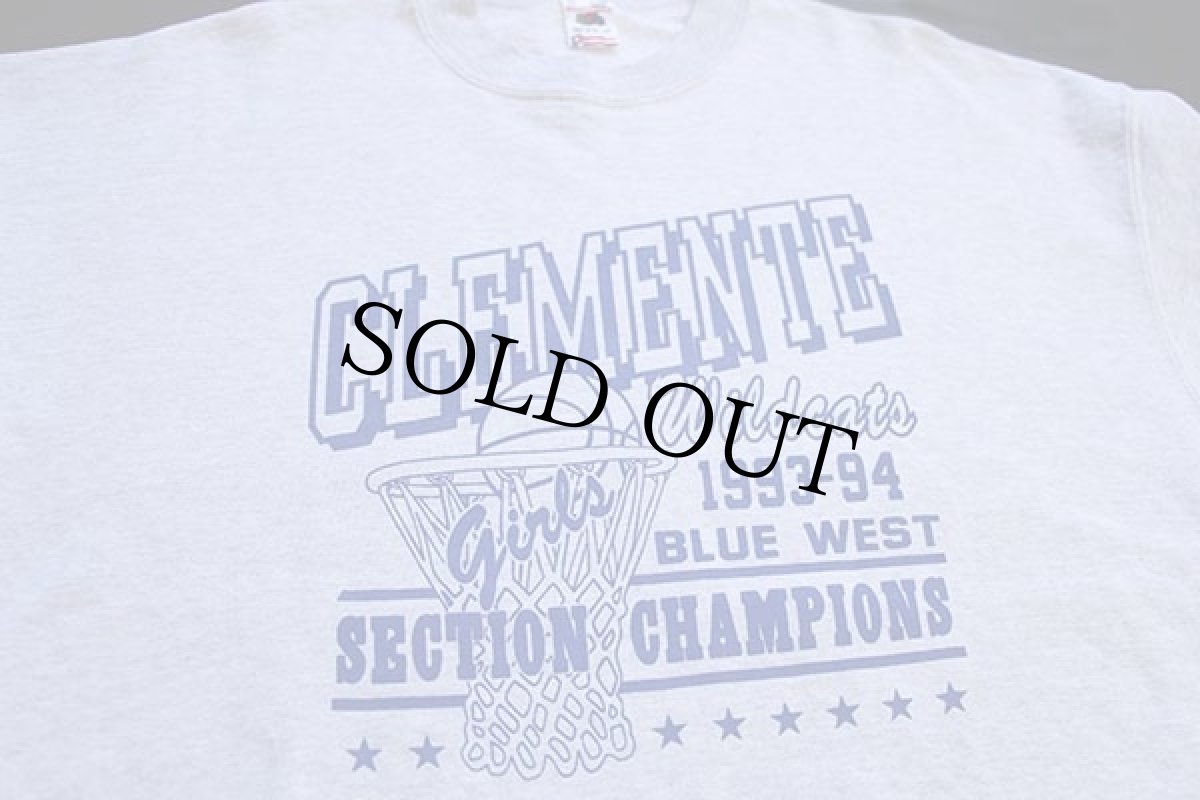 画像3: 90s USA製 CLEMENTE Wildcats スウェット 杢ライトグレー XXL (3)