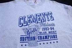 画像3: 90s USA製 CLEMENTE Wildcats スウェット 杢ライトグレー XXL (3)