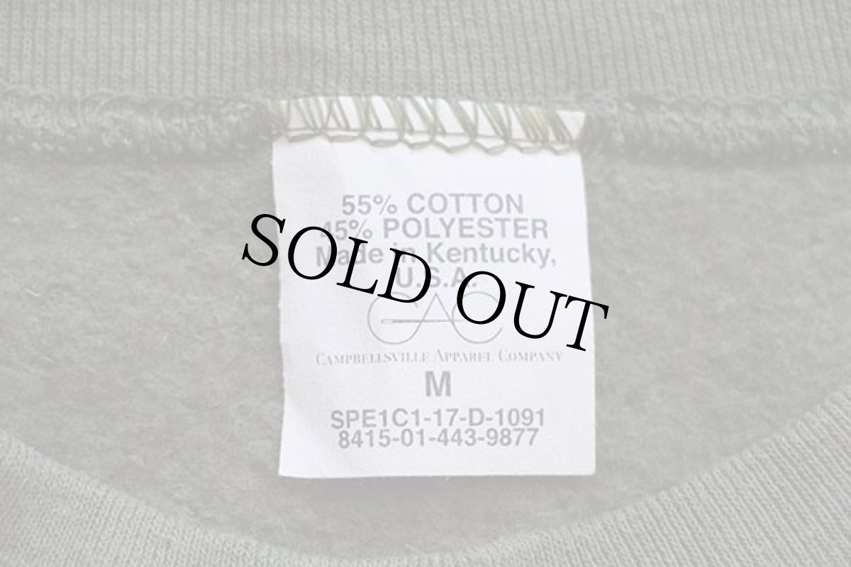 画像4: 17 USA製 米軍 USMC スウェット オリーブ M (4)