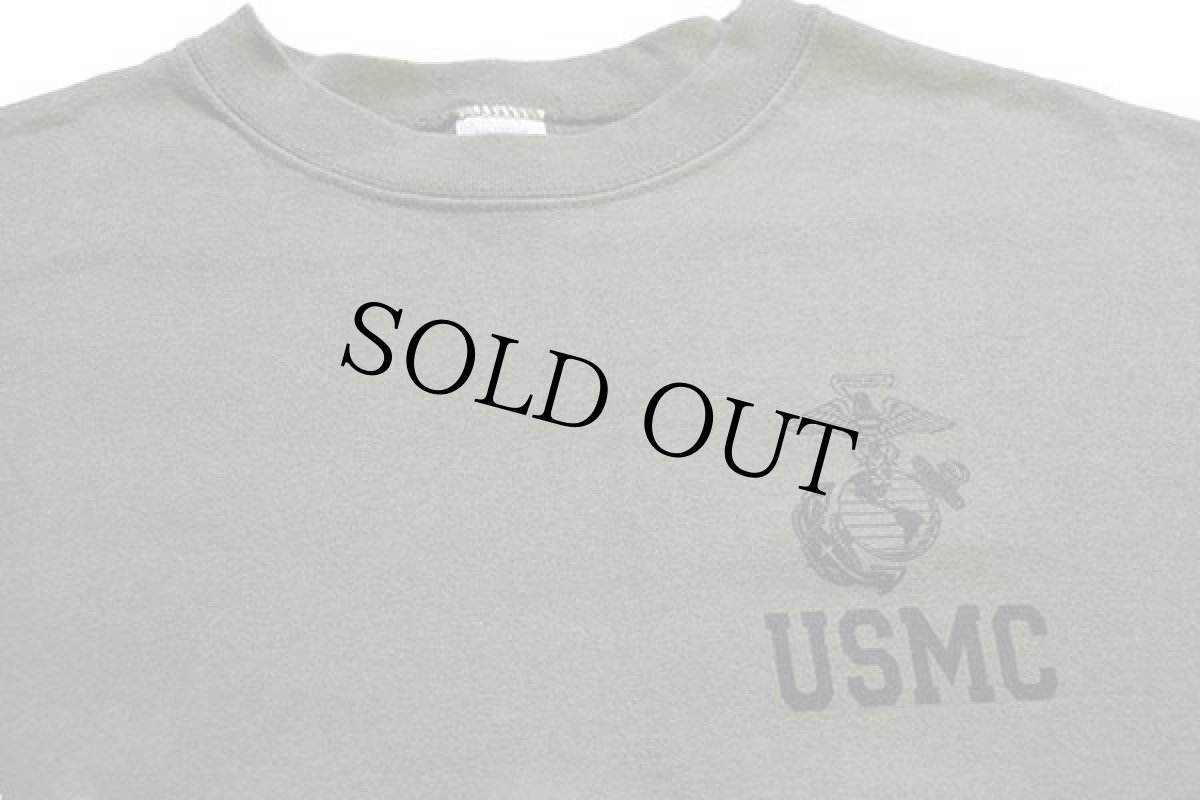 画像3: 17 USA製 米軍 USMC スウェット オリーブ M (3)