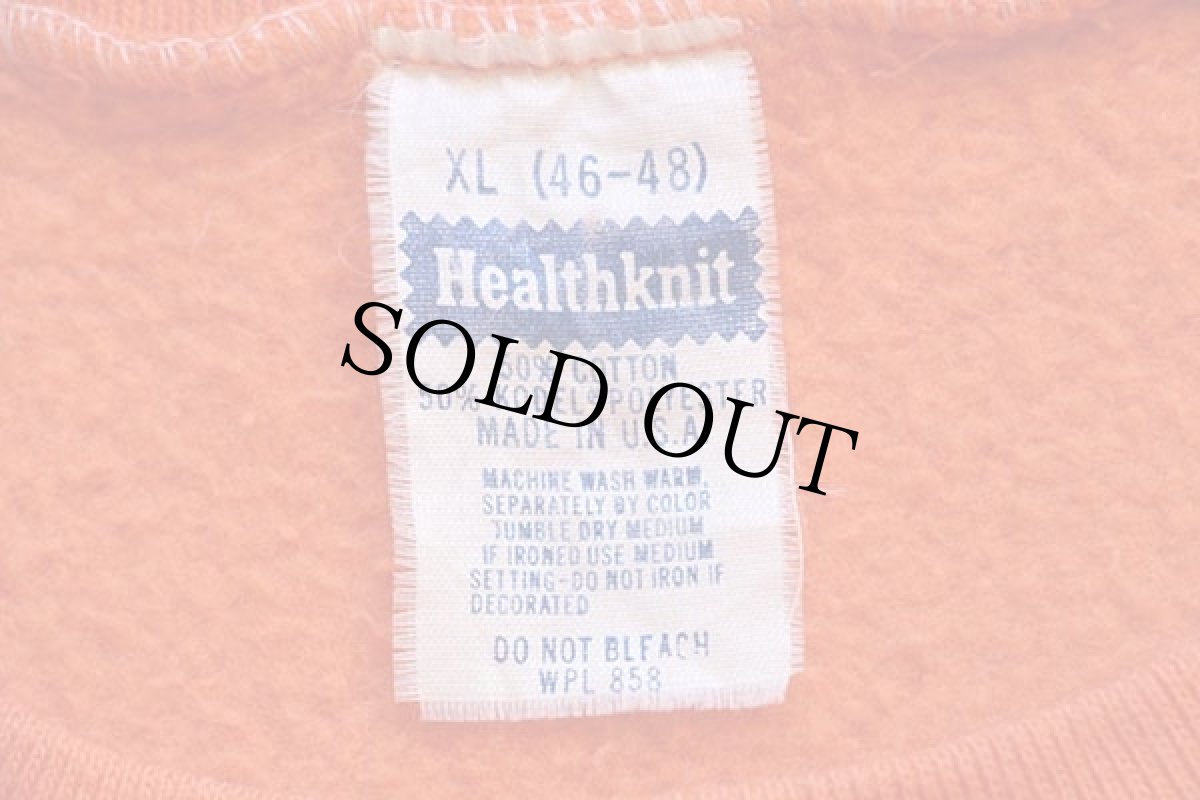 画像4: 80s USA製 Healthknit SYRACUSE UNIVERSITY スウェット オレンジ XL (4)