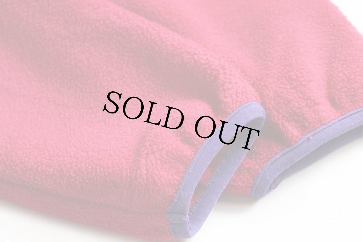 画像6: 80s USA製 patagoniaパタゴニア マルチカラー 切り替え フリース スナップT 青紫×ピンク×紫 9/10 (6)