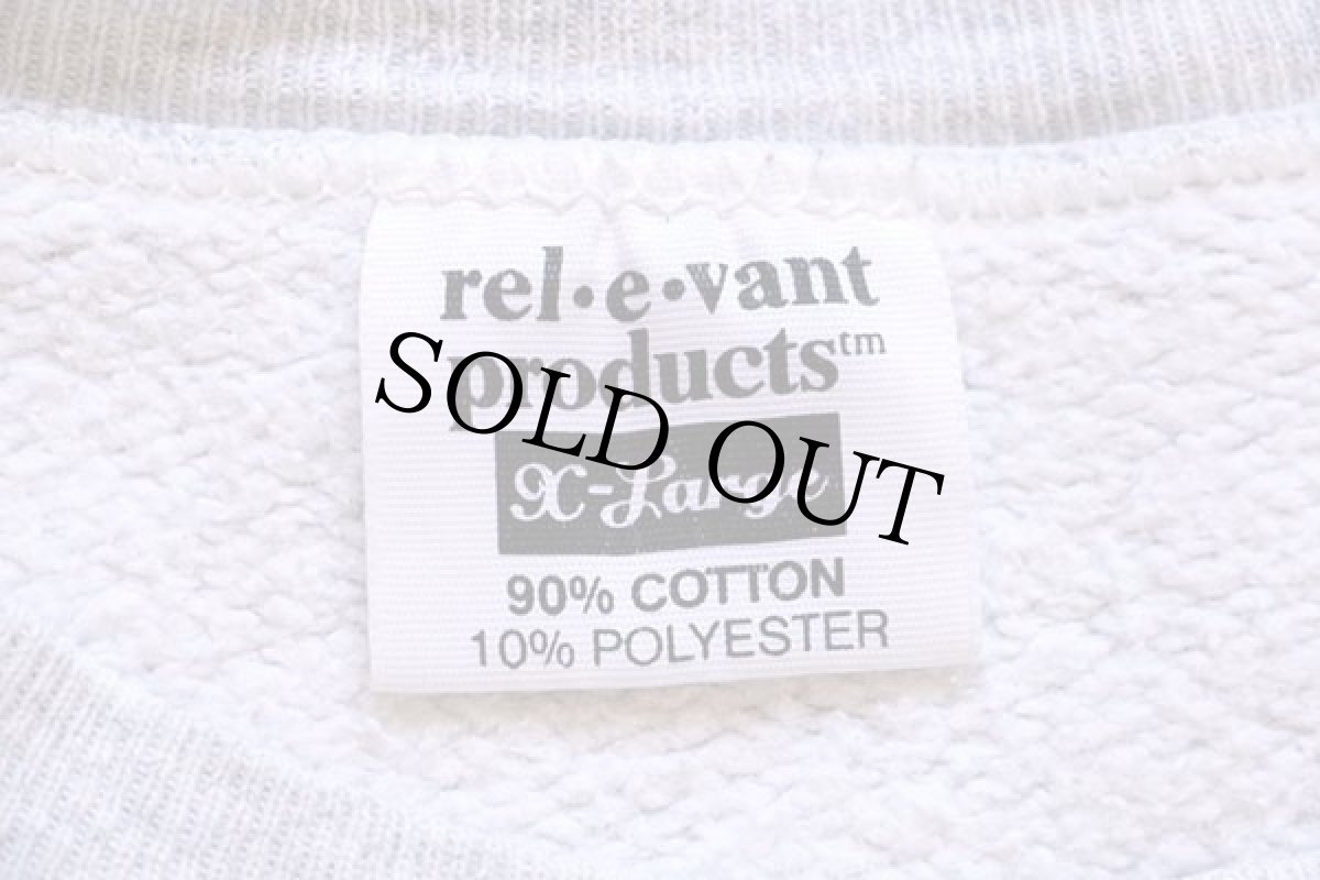 画像5: 90s USA製 rel e vant products コーヒー アート スウェット 杢グレー XL (5)