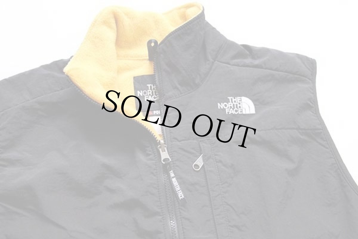 画像3: THE NORTH FACEノースフェイス デナリ ツートン 切り替え POLARTEC フリースベスト 黒×黄 W-L (3)