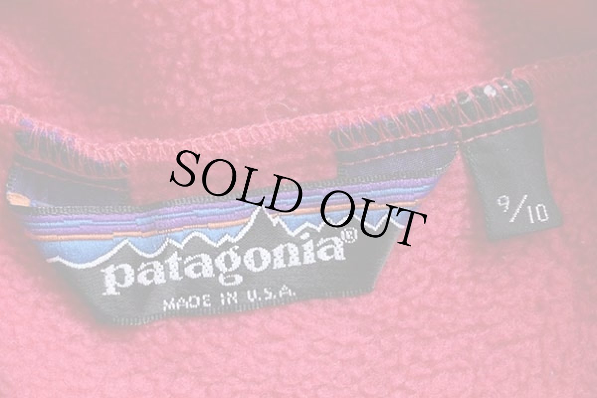 画像4: 80s USA製 patagoniaパタゴニア マルチカラー 切り替え フリース スナップT 青紫×ピンク×紫 9/10 (4)