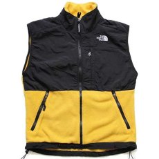 画像1: THE NORTH FACEノースフェイス デナリ ツートン 切り替え POLARTEC フリースベスト 黒×黄 W-L (1)