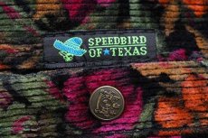 画像6: 80s SPEEDBIRD OF TEXAS フラワー柄 ツータック 太畝 コーデュロイ カプリパンツ w27 (6)