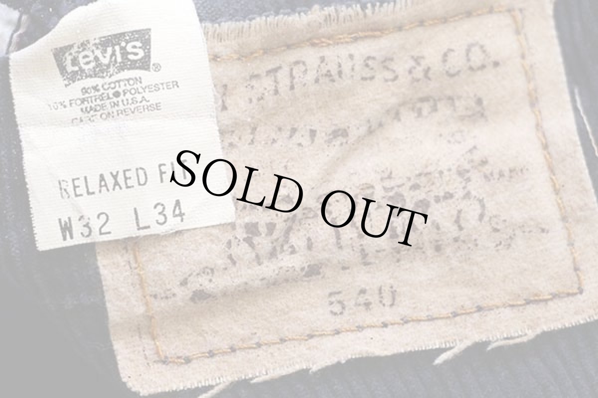 画像6: 90s USA製 Levi'sリーバイス SIGNATURE 540 太畝 コーデュロイパンツ 紺 w32 L34 (6)