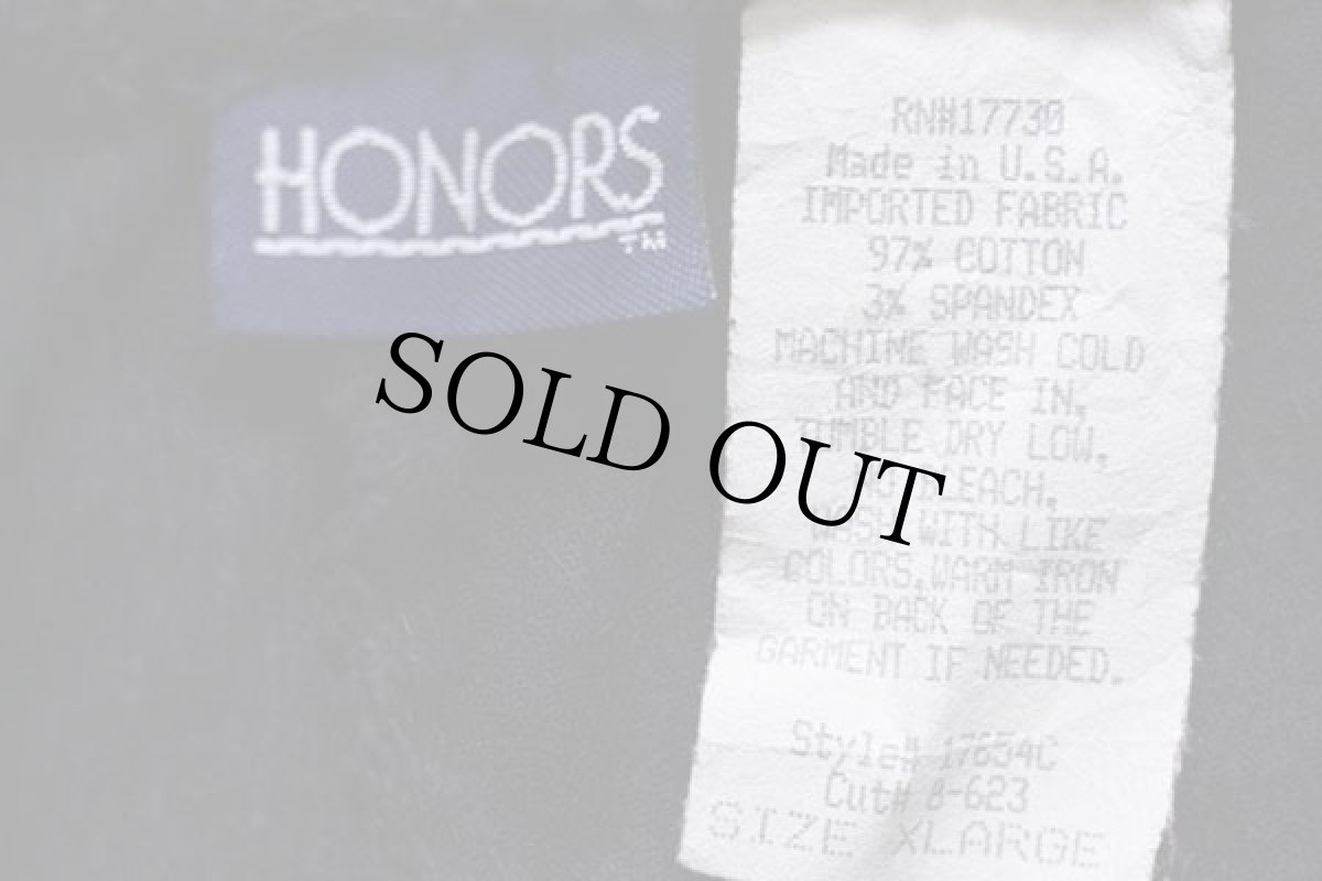 画像6: 90s USA製 HONORS ストレッチ コーデュロイ イージーパンツ 黒 XL (6)