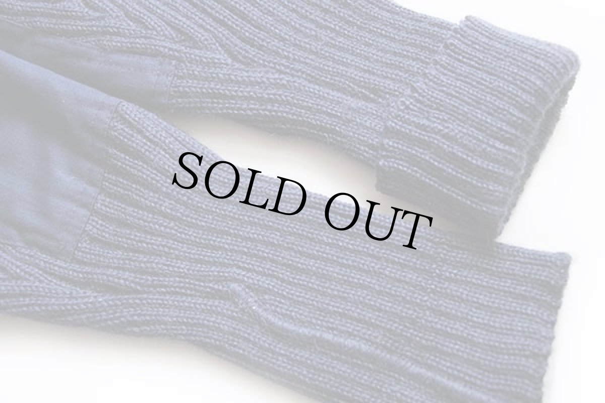 画像6: 英国製 Citadel Vネック ウールニット コマンドセーター 紺 42 (6)