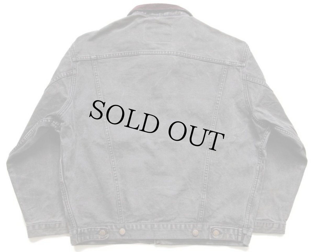 画像2: 90s USA製 Levi'sリーバイス 70503 ブラック デニムジャケット カスタム L★ユーロ (2)