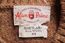 画像4: 60s 英国製 Alan Paine シェットランド ウールニット セーター 44 (4)