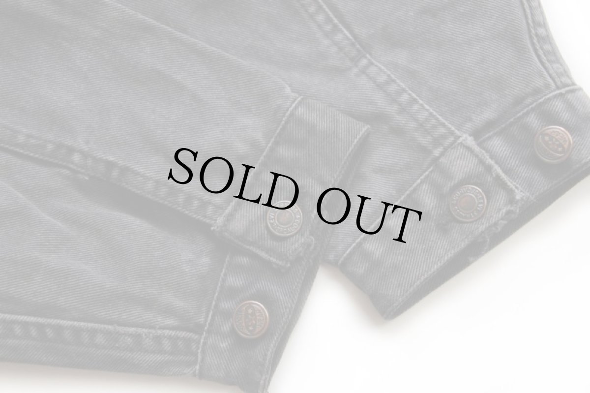 画像5: 90s USA製 Levi'sリーバイス 70503 ブラック デニムジャケット カスタム L★ユーロ (5)