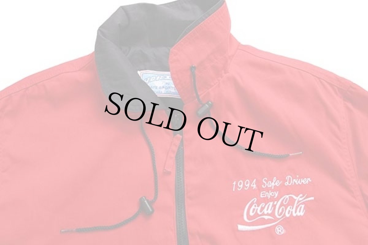 画像3: 90s USA製 HORIZON Coca-Colaコカコーラ ロゴ刺繍 ジャケット 赤 L (3)