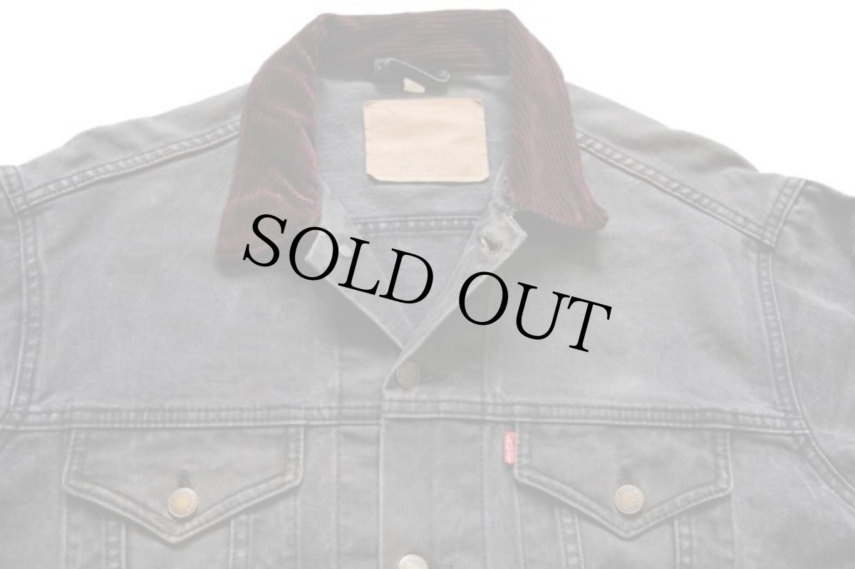 画像3: 90s USA製 Levi'sリーバイス 70503 ブラック デニムジャケット カスタム L★ユーロ (3)