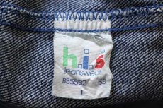 画像4: 80s イタリア製 h.i.s デニム ダッフルコート (4)