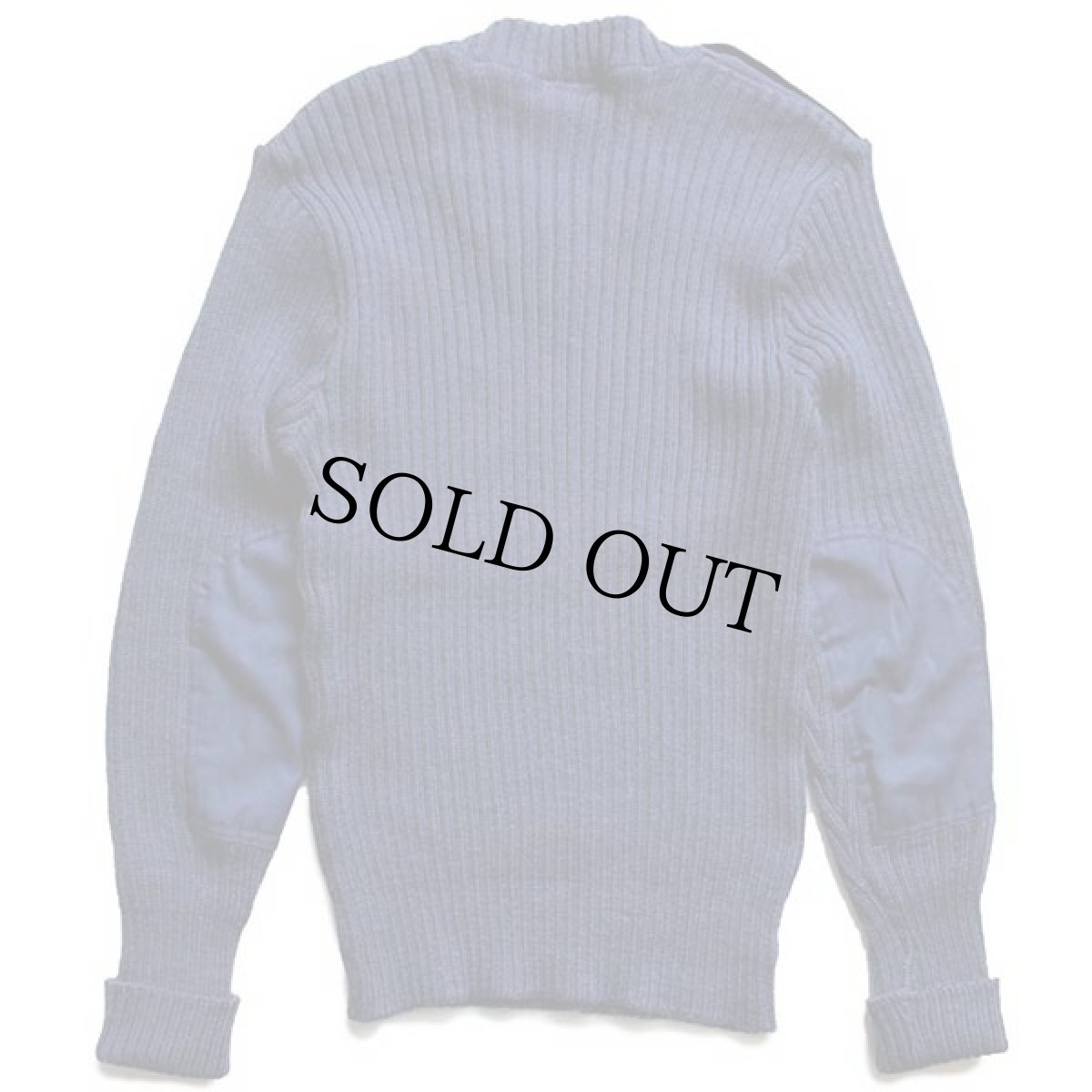 画像2: 英国製 Citadel Vネック ウールニット コマンドセーター 紺 42 (2)