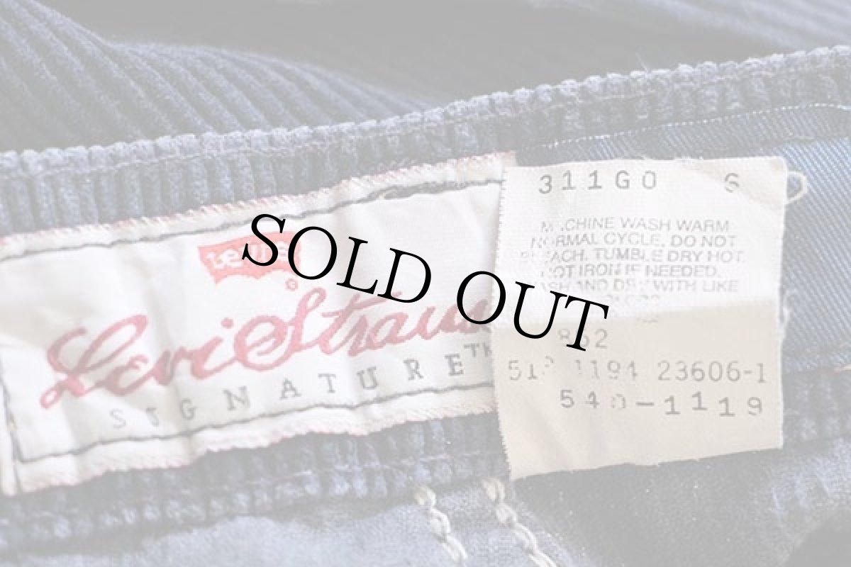 画像7: 90s USA製 Levi'sリーバイス SIGNATURE 540 太畝 コーデュロイパンツ 紺 w32 L34 (7)