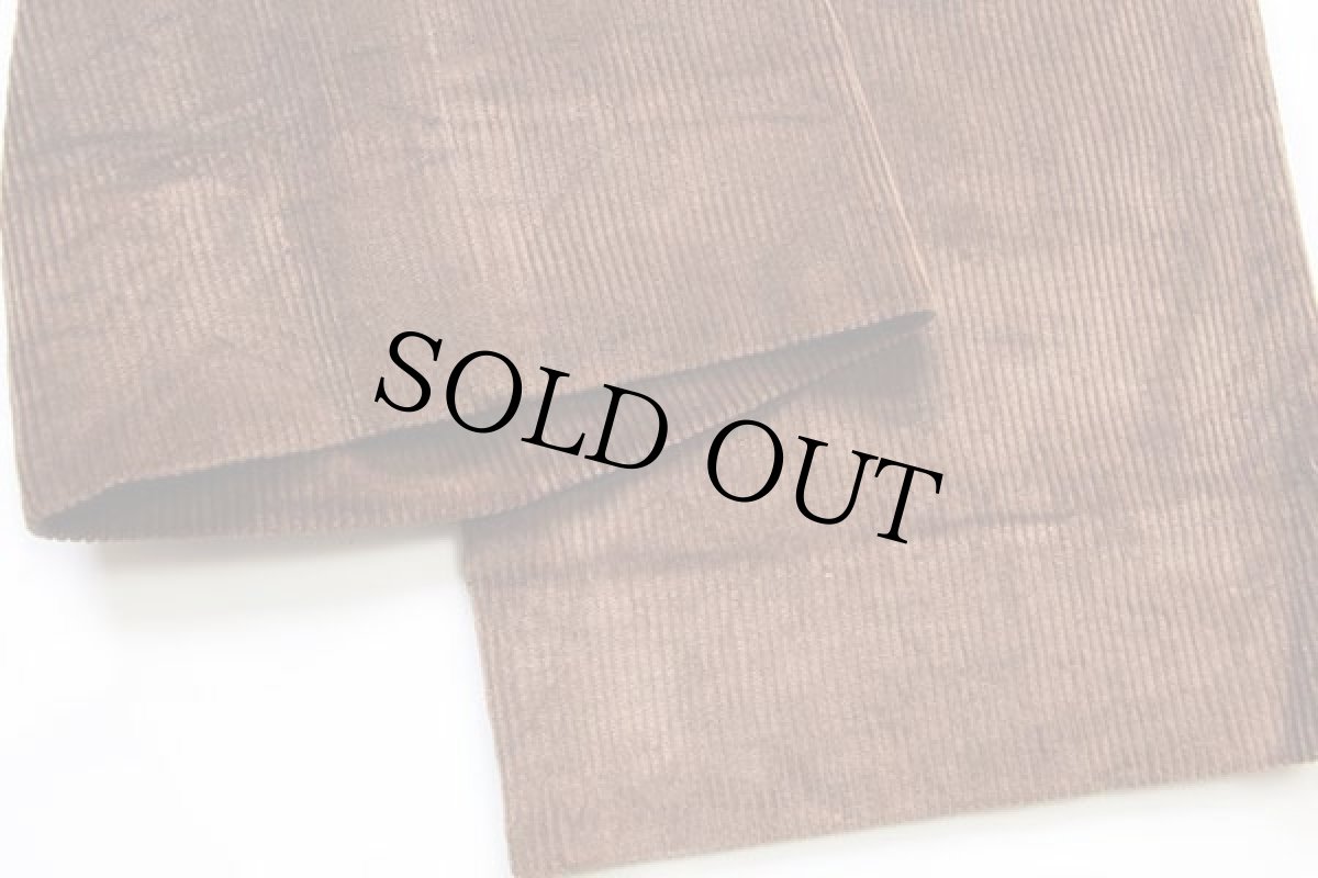 画像7: 80s USA製 L.L.Bean ツータック 太畝 コーデュロイパンツ 茶 w34 (7)