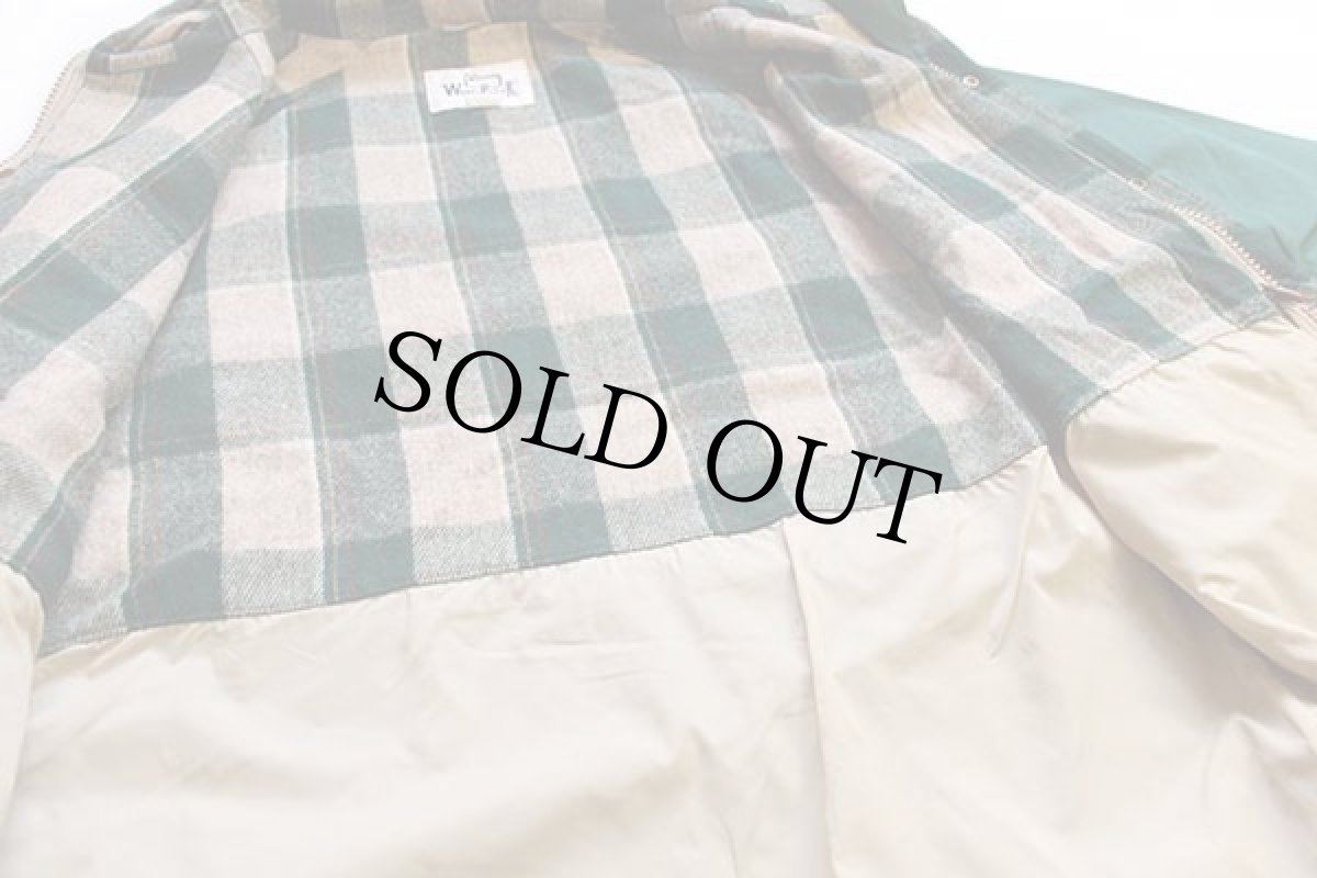 画像5: 80s USA製 Woolrichウールリッチ タータンチェック ウールライナー マウンテンパーカー 緑 (5)