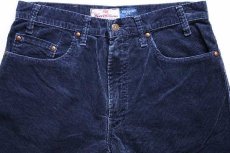 画像4: 90s USA製 Levi'sリーバイス SIGNATURE 540 太畝 コーデュロイパンツ 紺 w32 L34 (4)