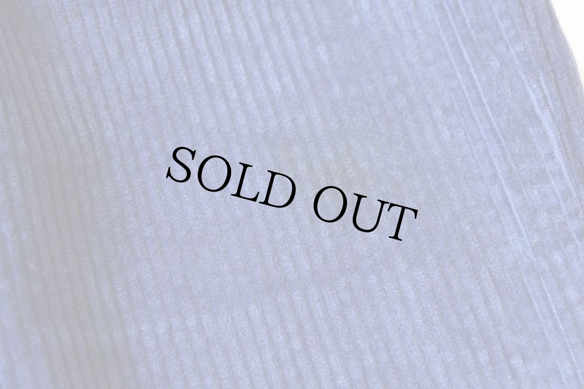 画像7: 80s GANT ツータック コットン 太畝 コーデュロイパンツ 青 w34 L34 (7)