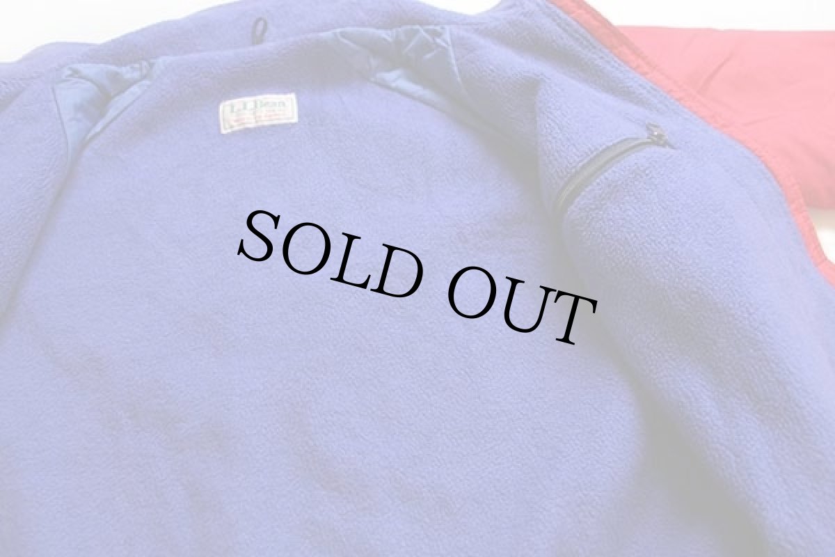 画像5: 90s L.L.Bean ウォームアップ フリースライナー ナイロンジャケット 赤 (5)