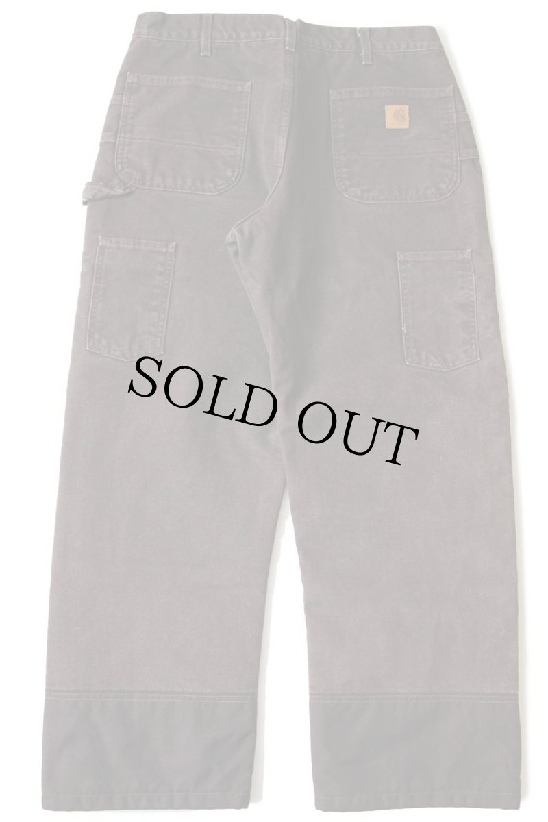 画像3: carharttカーハート キルティングライナー ダック地 ダブルニー ペインターパンツ 焦げ茶 w36 (3)