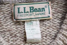 画像4: 80s USA製 L.L.Bean 太ボーダー ウールニット セーター L (4)