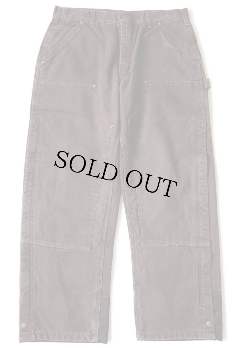 画像2: carharttカーハート キルティングライナー ダック地 ダブルニー ペインターパンツ 焦げ茶 w36 (2)