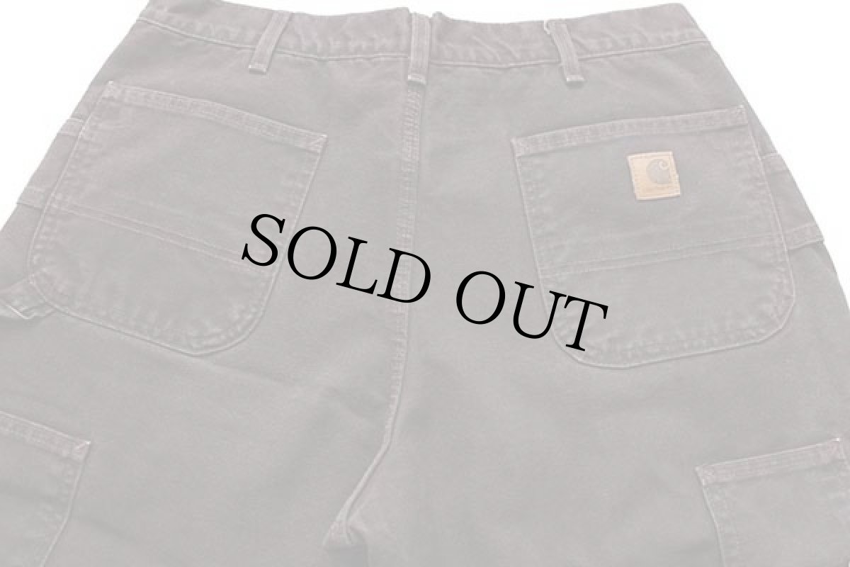 画像4: carharttカーハート キルティングライナー ダック地 ダブルニー ペインターパンツ 焦げ茶 w36 (4)