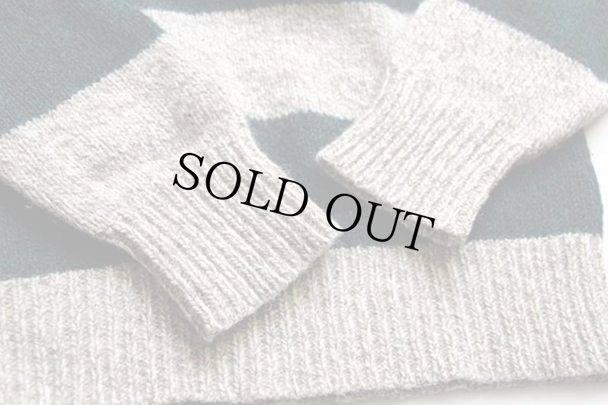 画像6: 80s USA製 L.L.Bean 太ボーダー ウールニット セーター L (6)