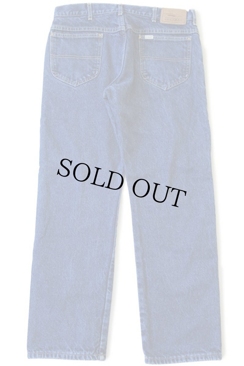 画像3: 90s USA製 L.L.Bean タータンチェック ネルライナー デニムパンツ w34 L30★Leeリー (3)