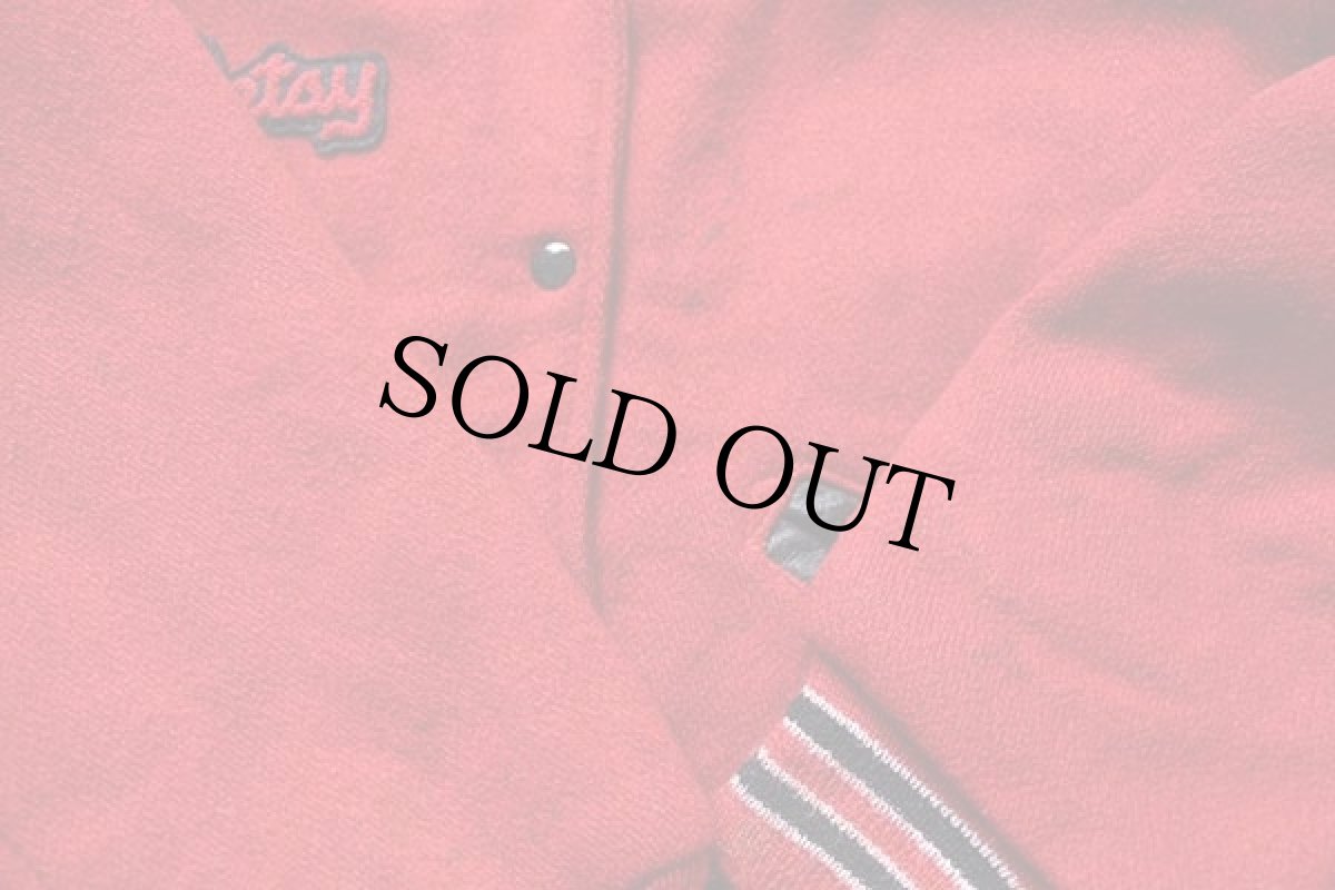 画像7: 80s USA製 Ripon Jackets パッチ付き セーラーカラー メルトン ウール スタジャン 赤 40 (7)