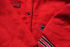 画像7: 80s USA製 Ripon Jackets パッチ付き セーラーカラー メルトン ウール スタジャン 赤 40 (7)