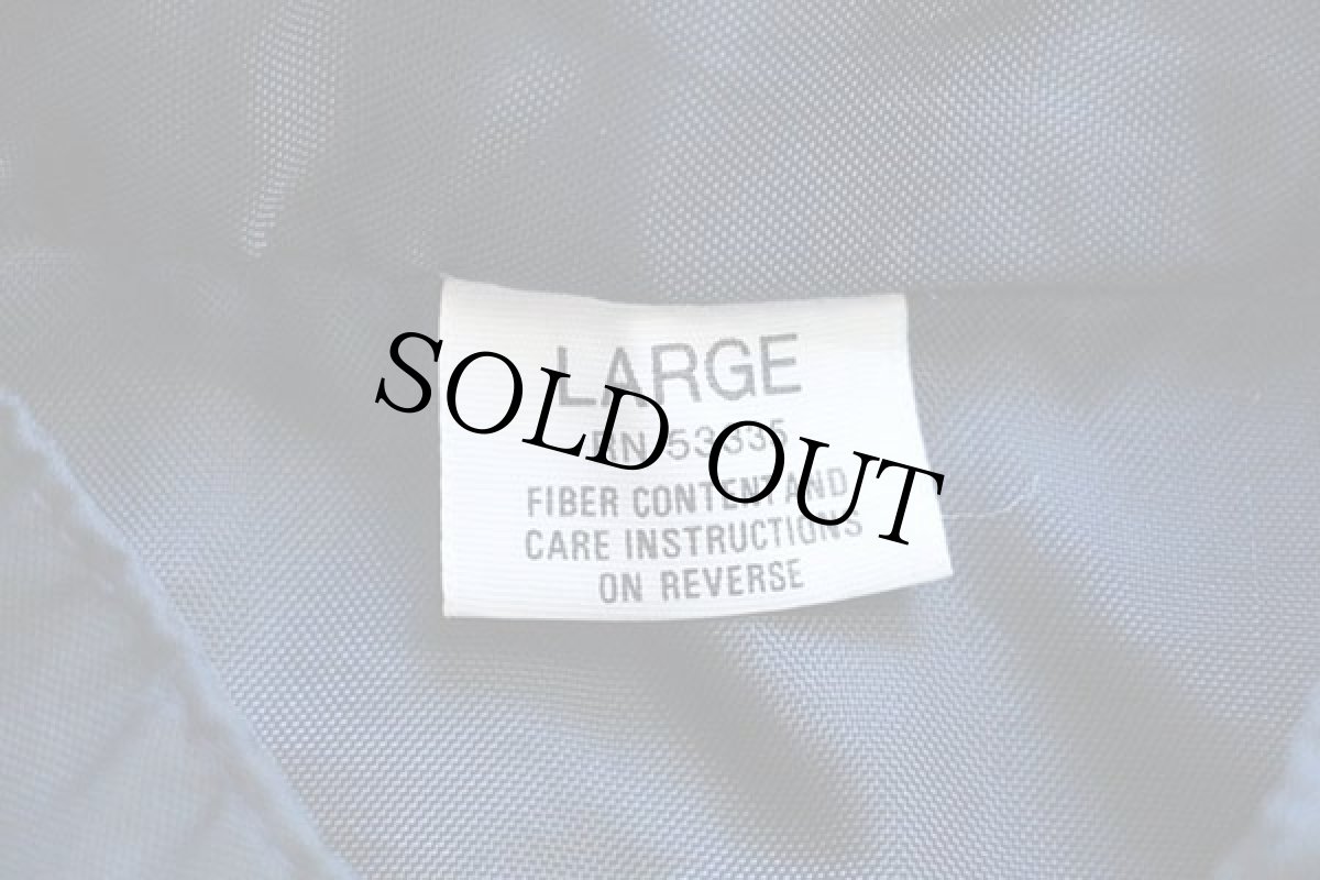 画像4: 70s FORDフォード MUSTANG 星条旗 パッチ付き ナイロン レーシングジャケット 紺×白 L (4)