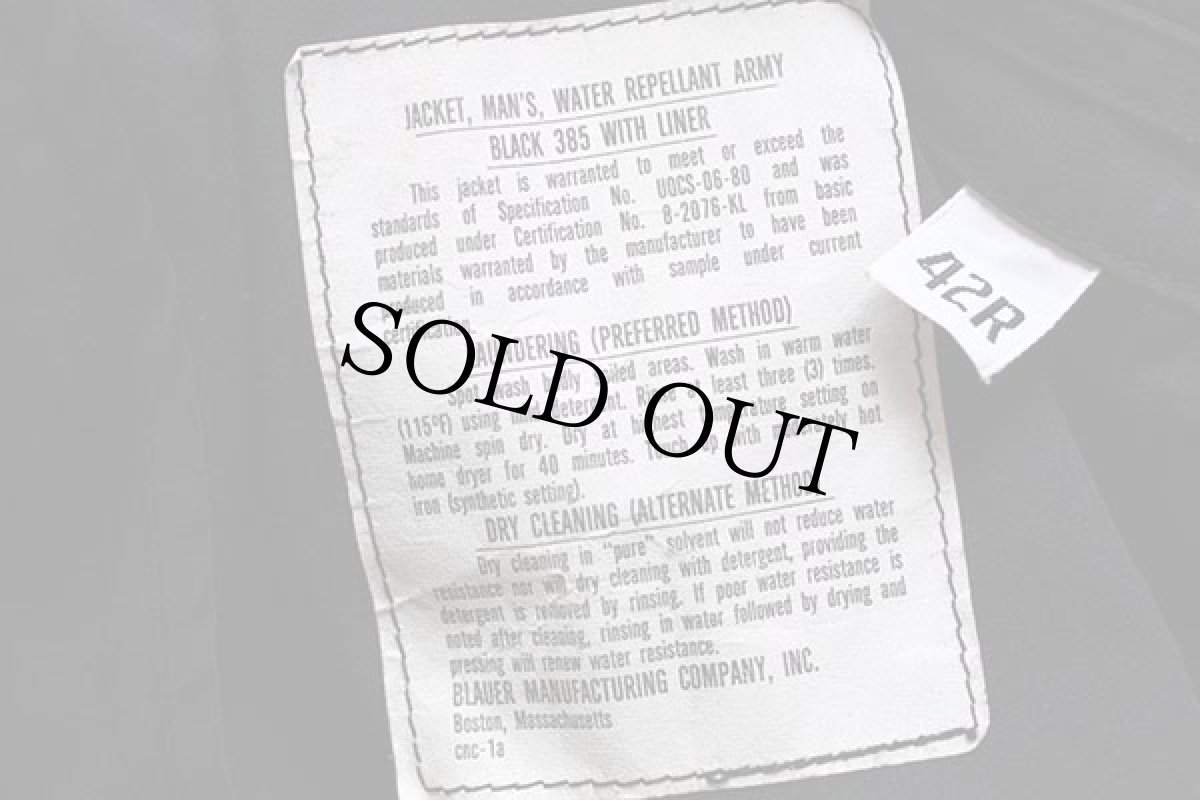 画像4: 80s 米軍 U.S.ARMY 階級章&チンスト&パイルライナー付き ユーティリティジャケット 黒 42R (4)