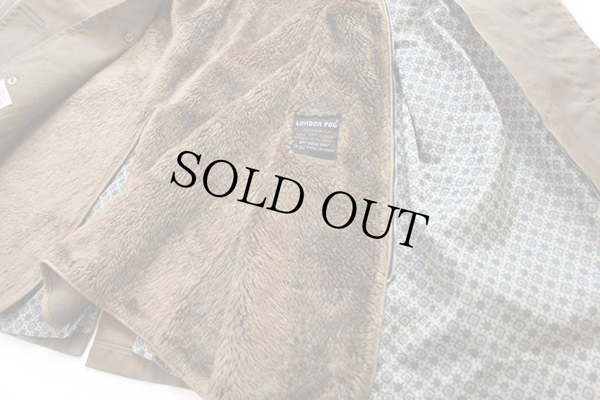 画像5: 70s LONDON FOG ボアライナー付き キャンバス ステンカラーコート 茶 40R (5)