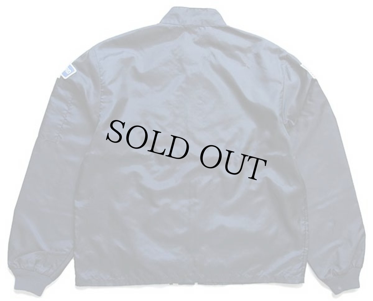 画像2: 70s FORDフォード MUSTANG 星条旗 パッチ付き ナイロン レーシングジャケット 紺×白 L (2)