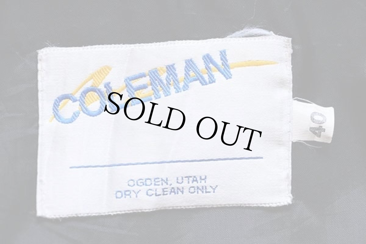 画像5: 90s COLEMAN パッチ付き セーラーカラー メルトン ウール スタジャン 黒×白 40 (5)