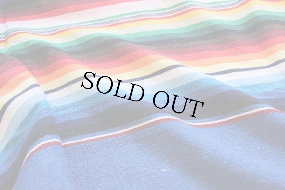 画像4: ビンテージ メキシカン ラグ サラペ 大 (4)