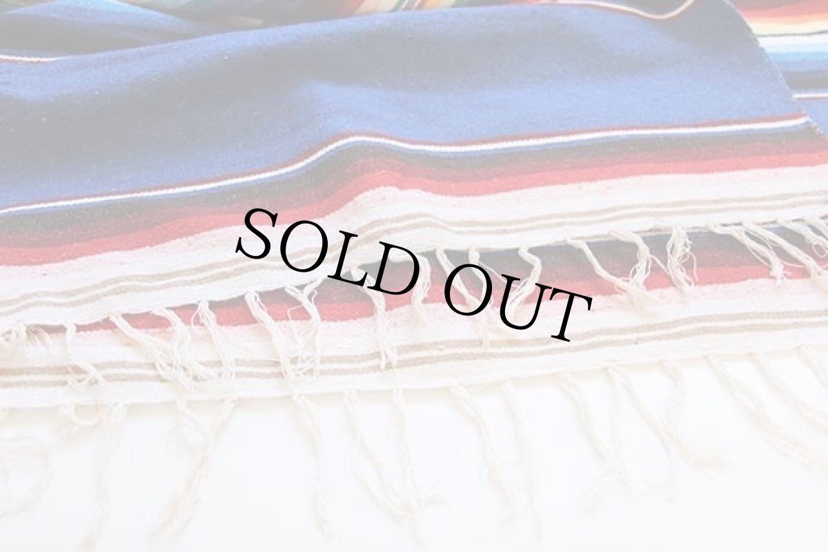 画像5: ビンテージ メキシカン ラグ サラペ 大 (5)