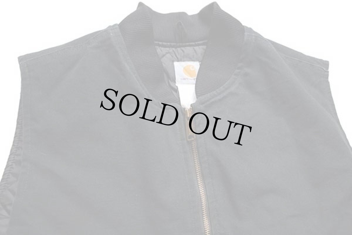 画像3: 00s carharttカーハート キルティングライナー ダックベスト 黒 (3)