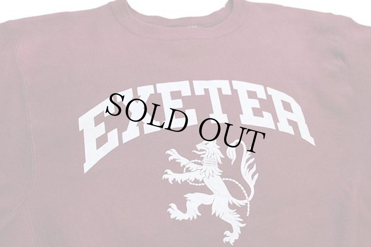 画像3: 00s メキシコ製 Championチャンピオン EXETER リバースウィーブ スウェット バーガンディ L (3)